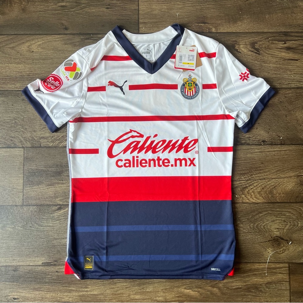 Puma Men's Chivas 23/24 Away Authentic Liga MX Jersey White Size Medium NEW